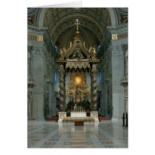 Le Baldacchino, le haut autel et la chaise