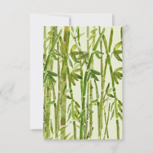 Le bambou vert épais masque le Carte de remercieme (Devant)