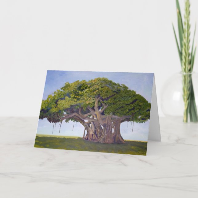 Le banian de MacArthur - carte avec l'histoire du (Devant)