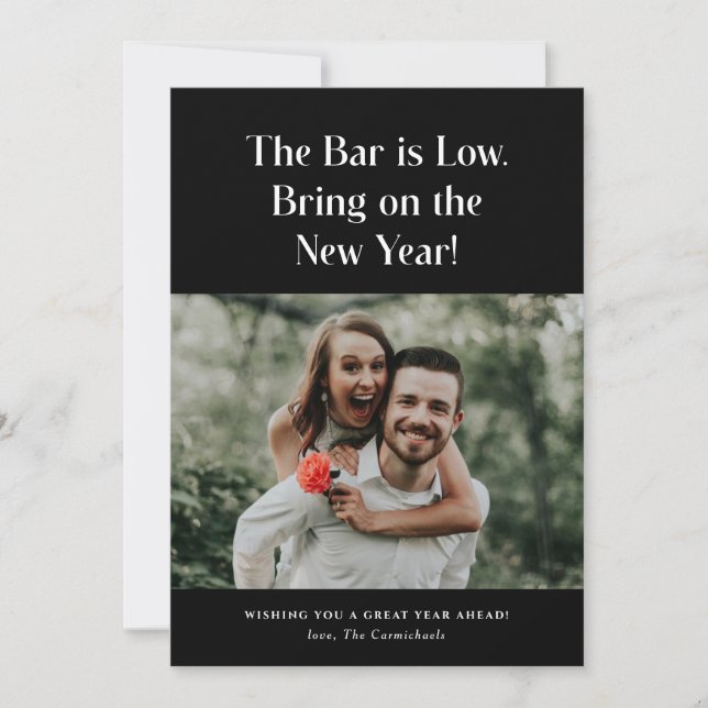 Le Bar est bas Apportez-le sur photo Carte de Nouv (Devant)
