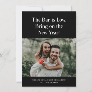 Le Bar est bas Apportez-le sur photo Carte de Nouv