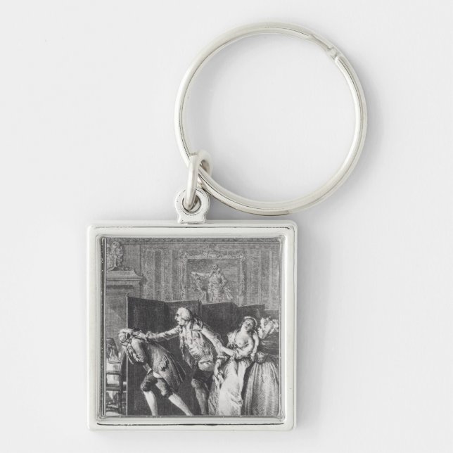 Le Baron chassa Candide du Chateau Keychain (Front)