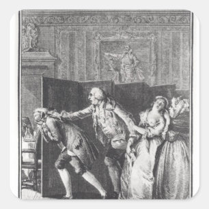 Le Baron chassa Candide du Chateau Square Sticker