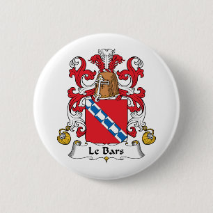 Le Bars Family Crest 2 Inch Round Button