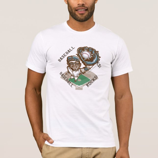 Le base-ball bascule le T-shirt de receveur (Devant)