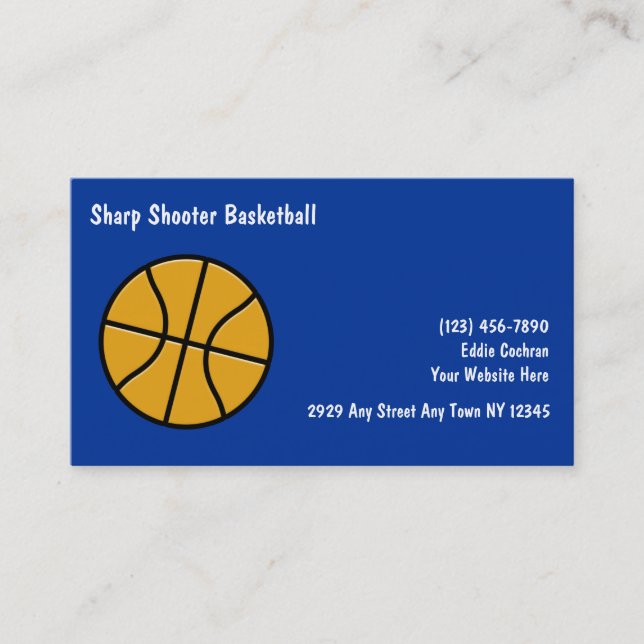 Le basket-ball folâtre des cartes de visite (Devant)