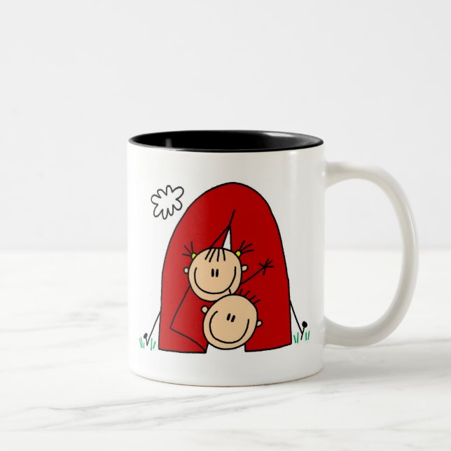 Le bâton figure la tasse de tente de camping (Droit)