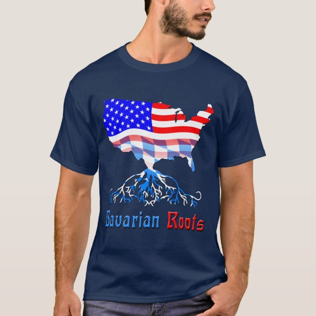 Le Bavarois américain enracine le T-shirt (Devant)