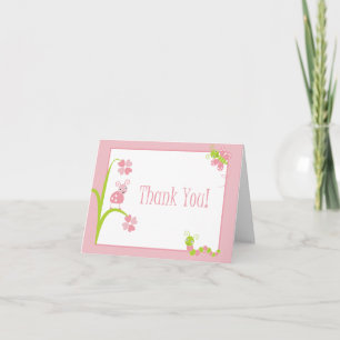 Le bébé adorable branche le carte de remerciements