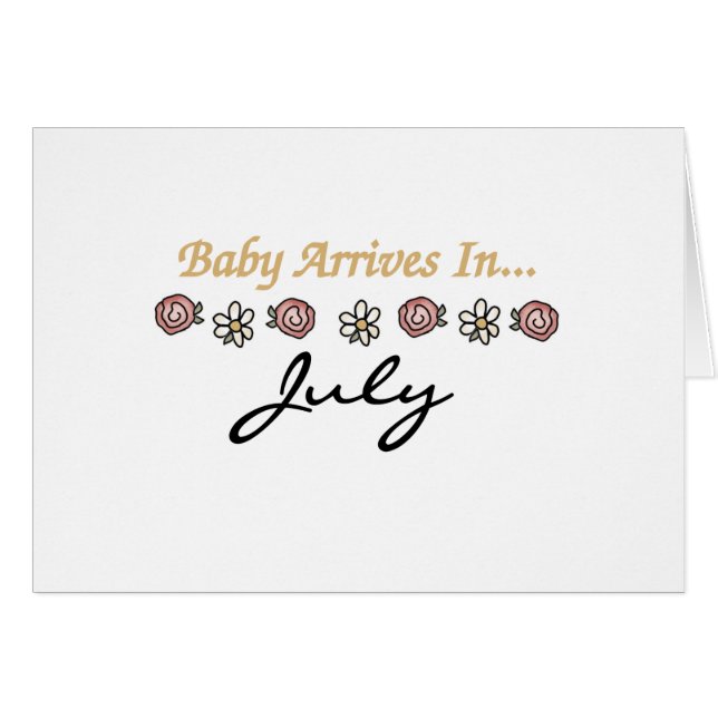 Le bébé arrive en juillet (Devant horizontal)
