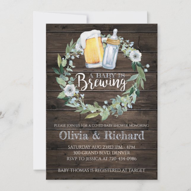 Le bébé brasse Baby shower Invitation (Devant)
