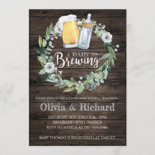 Le bébé brasse Baby shower Invitation