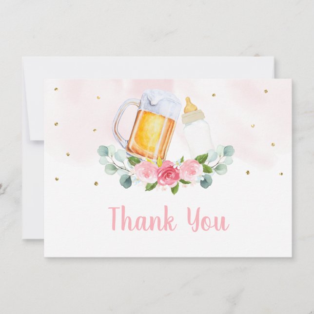 Le bébé brasse de la bière rose Merci floral (Devant)