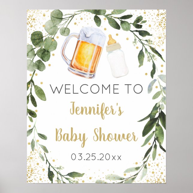 Le bébé brasse de la verdure Affiche de bienvenue (Devant)
