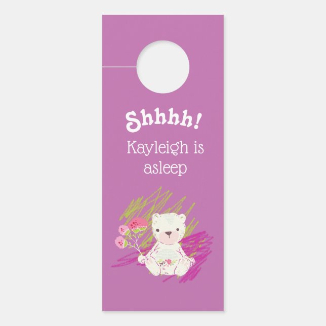 Le bébé du printemps est un Affichette de porte en (Devant)