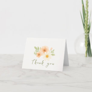 Le bébé est en fleurs Carte de remerciements