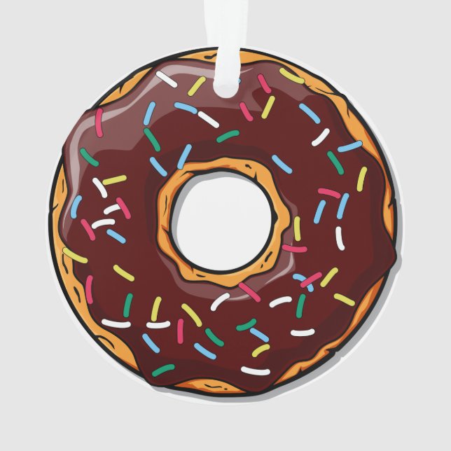 Le beignet de bande dessinée de chocolat avec (dos)