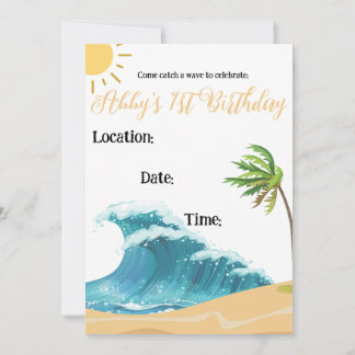 Le Big One, mes invitations de premier anniversair