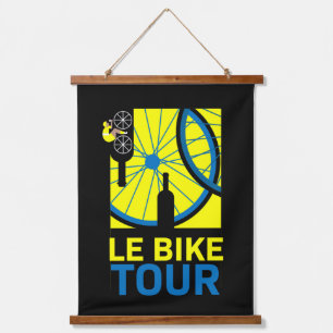 Le Bike Tour Art Hanging Tapestry