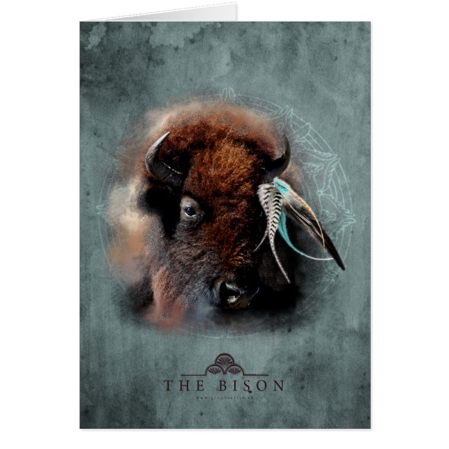Le Bison - Carte de voeux (Devant)