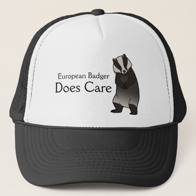 Le blaireau européen s'inquiète le casquette (Devant)