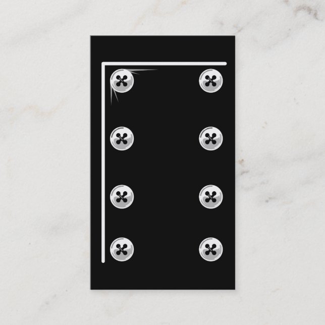 Le blanc de chef boutonne le carte de visite (Devant)