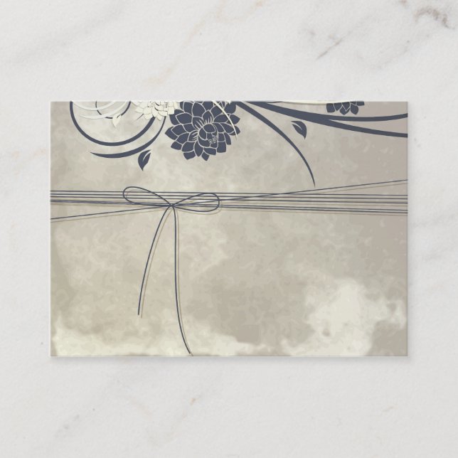 Le bleu fleurit le carte de visite (Devant)