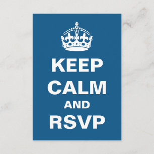 Le bleu gardent RSVP l'épousant calme