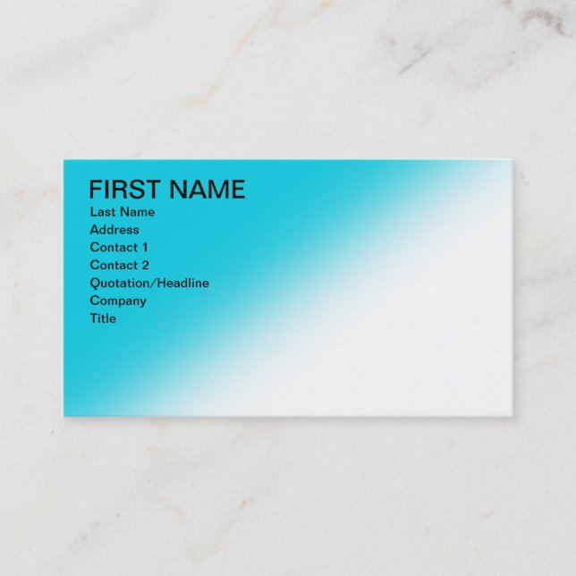 Le bleu simple se fanent des cartes de visite (Devant)