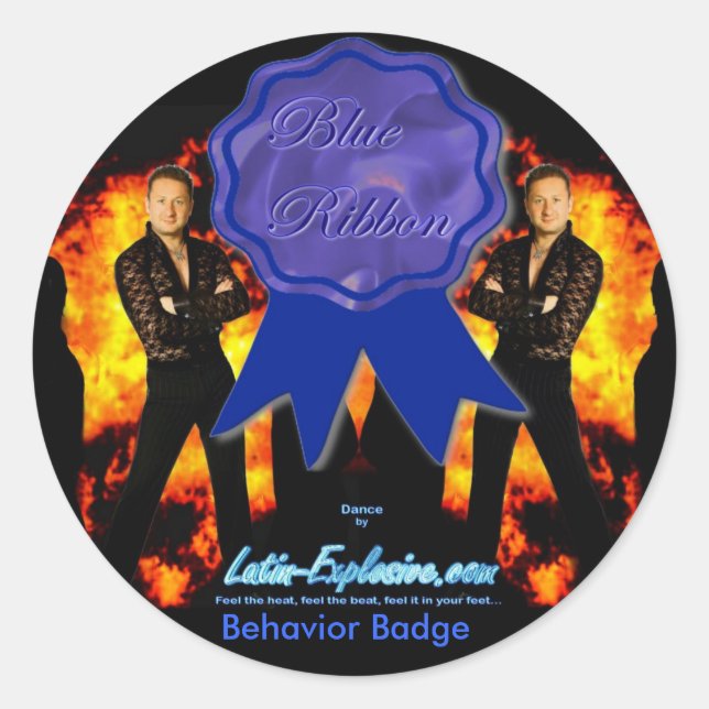 LE Blue Ribbon Behaviour Stickers (Front)