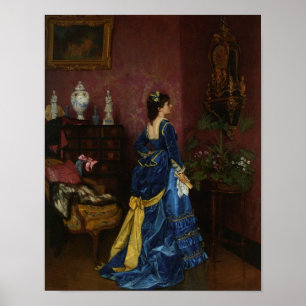 Le Blue Robe, Auguste Toulmouche Poster