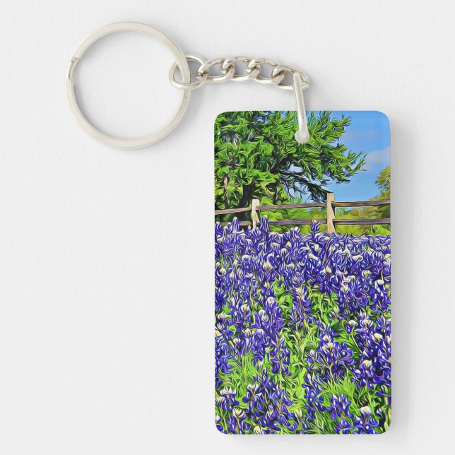 Le Bluebonnet fleurit le porte - clé (Devant)