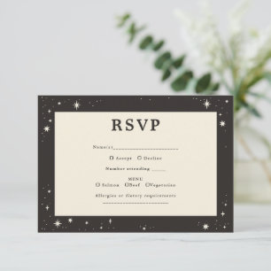 Le Boho céleste étoiles Mariage carte RSVP