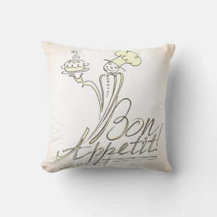 Le Bon Chef dit Bon Appetit ! Coussin