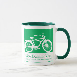 Le bon karma fait du vélo la tasse