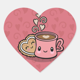 Le bonbon traite des autocollants de coeur