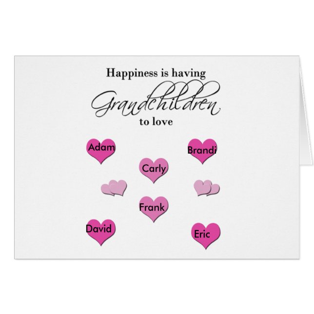 Le bonheur a des petits-enfants à aimer (Devant horizontal)