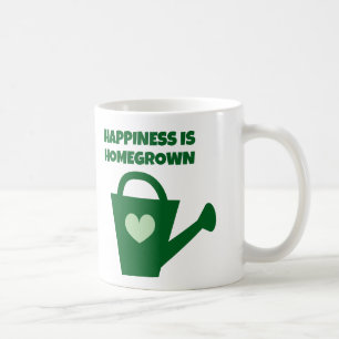 Le bonheur c'est la tasse à café cultivée à la mai