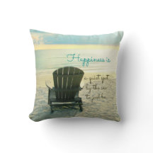 Le bonheur est coussin de plage de chaise