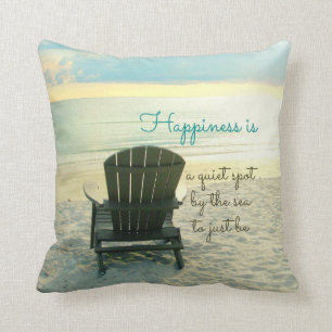 Le bonheur est coussin de plage de chaise