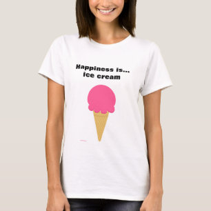 Le bonheur est des T-shirts de crème glacée