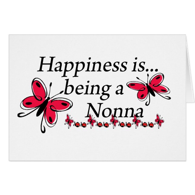 Le bonheur est un PAPILLON de Nonna (Devant horizontal)
