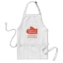 Le bonheur est un tablier de cuisine fait maison p