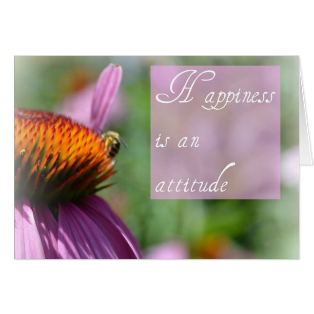 Le bonheur est une carte d'attitude (Devant horizontal)