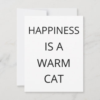 Le bonheur est une carte plate de chat chaud