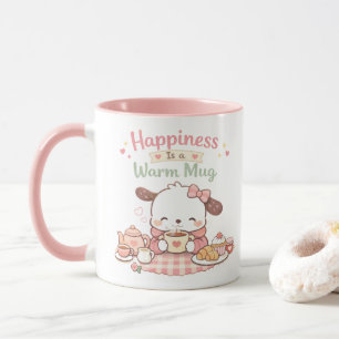 Le bonheur est une tasse chaude Mug Chien de compa
