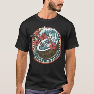 Le Bonheur Vient En Vagues - T-Shirt Surfing