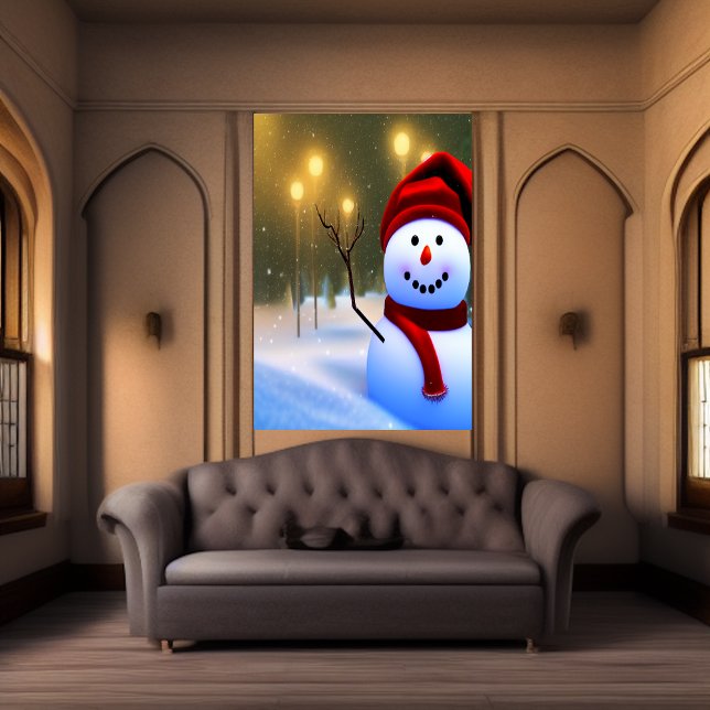 Le bonhomme de neige | AI Art Poster (Créateur téléchargé)
