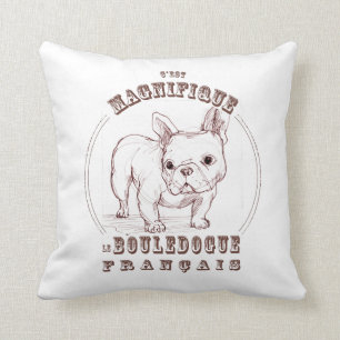 Le Bouledogue Francais Throw Pillow
