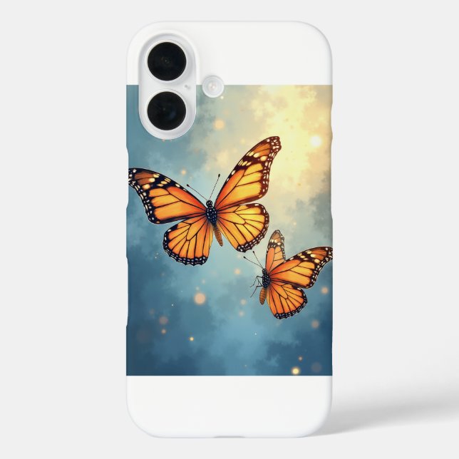 Le brillant papillon iPhone 16 Coques (Verso)